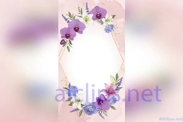 Elegant Floral Frame for Invitations and Marketing