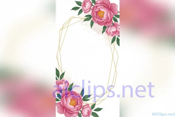 Elegant Floral Frame for Invitations and Decor