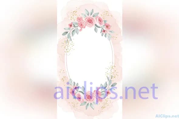 Elegant Floral Frame for Invitations and Branding