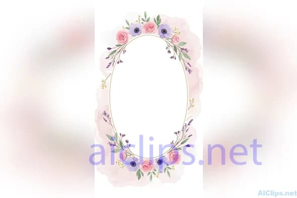 Elegant Floral Frame Design for Invitations and Decor