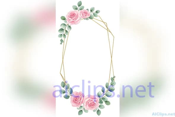 Elegant Floral Frame Design for Wedding Invitations