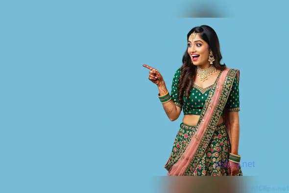 Vibrant Indian Woman in Traditional Attire