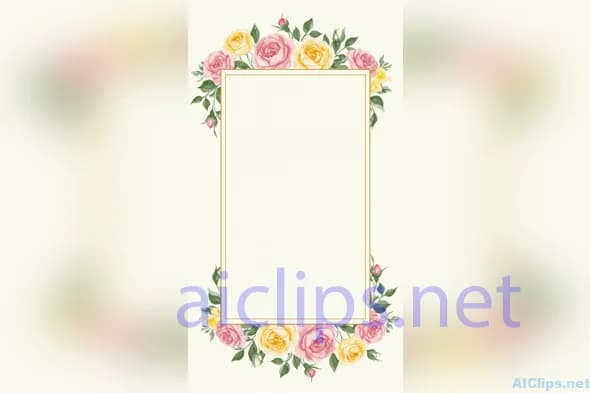 Elegant Floral Frame Design for Invitations & Events
