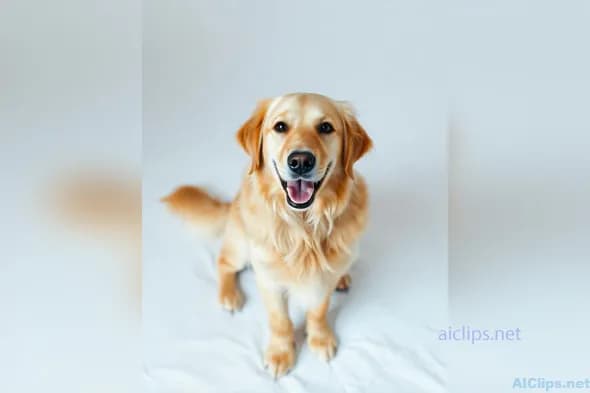 Happy Golden Retriever Portrait for Pet Marketing