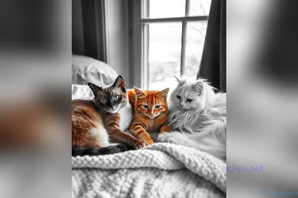 Charming Cats: A Stunning Cat Portrait in Soft Focus