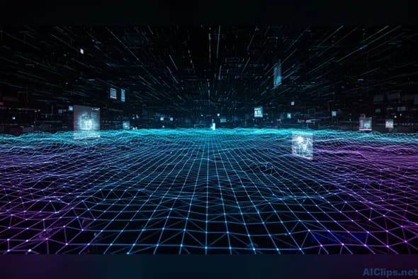 Futuristic Digital Landscape for Tech & Business Use