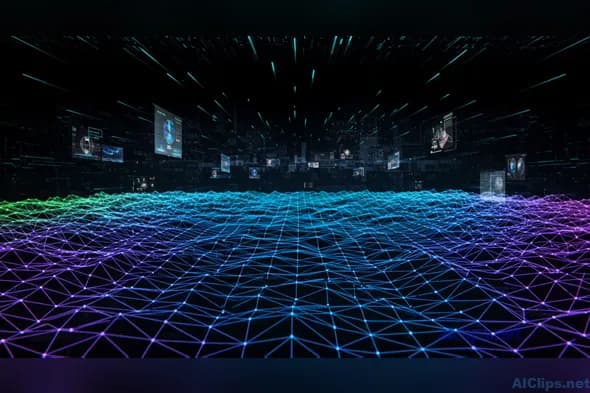 Futuristic Digital Landscape for Tech Innovation
