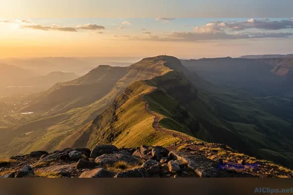 Breathtaking Mountain Landscape at Sunset