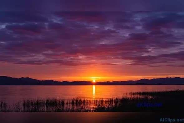 Stunning Sunset Over Calm Waters - Scenic Background