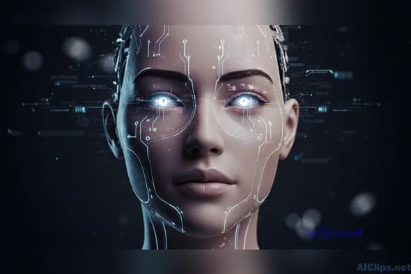 Futuristic AI Avatar with Cybernetic Enhancements