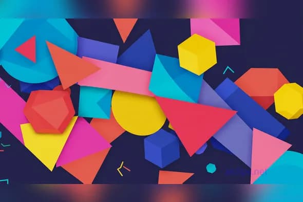 Vibrant Geometric Shapes for Modern Design Projects