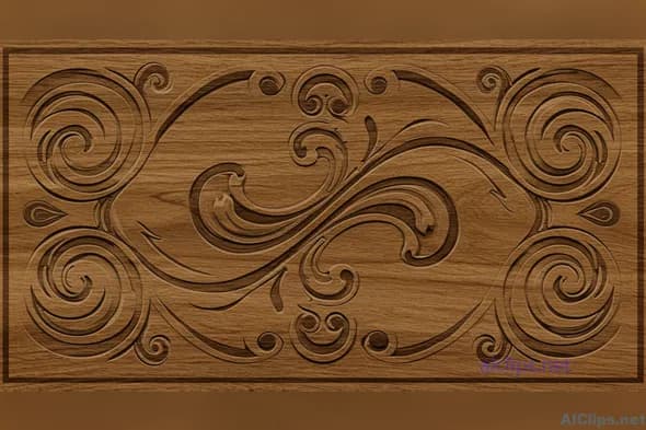 Elegant Wood Carving Design for Professional Use