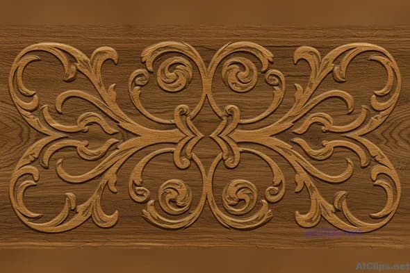 Elegant Carved Wood Texture for Design Projects