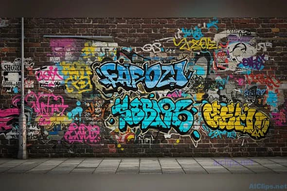 Vibrant Graffiti Wall Art for Urban Aesthetics