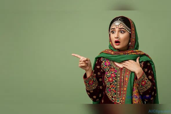 Expressive Woman in Traditional Attire - Cultural Portrait