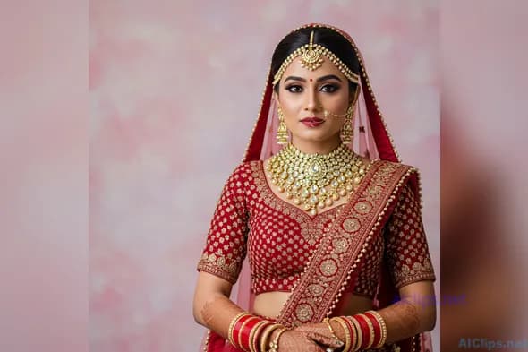 Elegant Indian Bridal Portrait for Fashion Industry