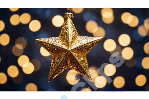 Golden Star Christmas Ornament