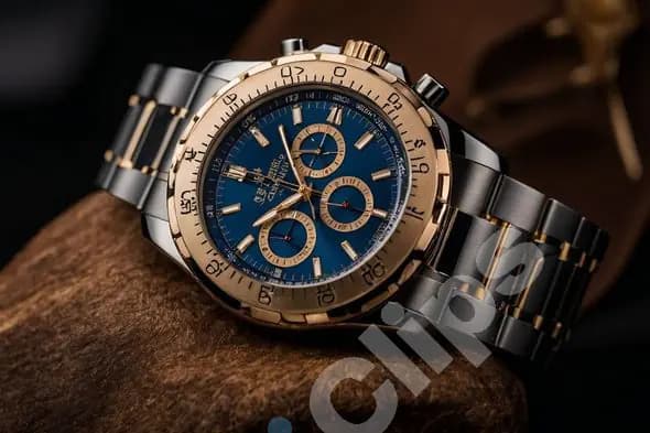 Dual-Tone Chronograph Watch