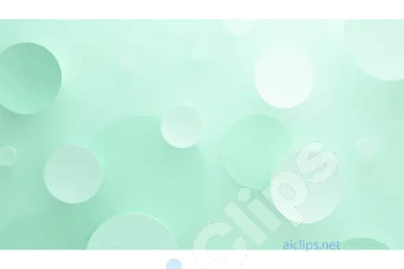 Mint Green 3D Abstract Circles Background