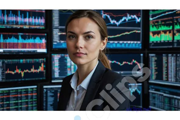 Confident Female Stock Trader