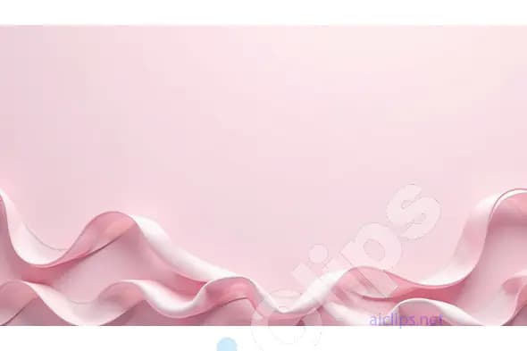 Soft Pink Ribbon Waves Background