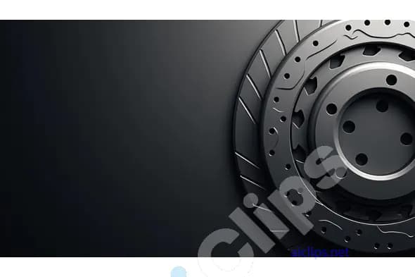 High-Resolution Metallic Brake Disc Close-Up