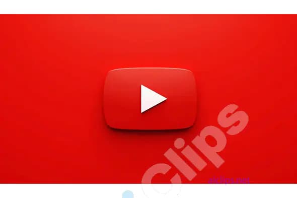 3D YouTube Play Button Icon with Glossy Red Finish