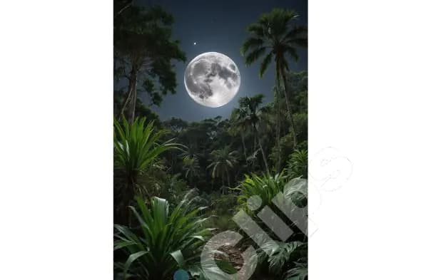 Moonlit Jungle Path