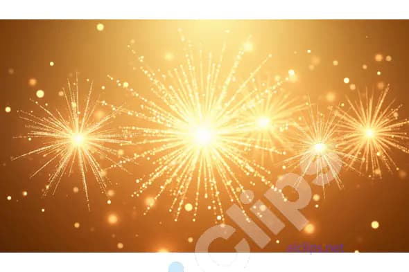Golden Fireworks Burst Celebration Background