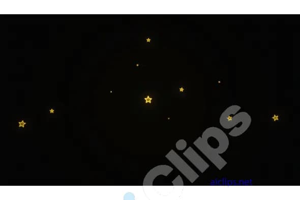 Golden Stars on Deep Black Background