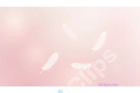 Floating Feathers on Soft Pink Gradient
