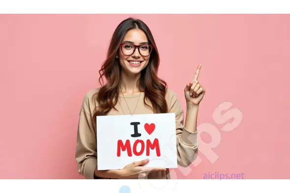 Mother's Day Celebration - "I Love Mom" Poster