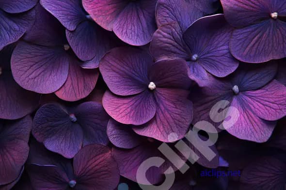 Purple Hydrangea Blossoms