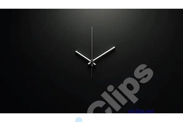 Minimalist Wall Clock on Black Background