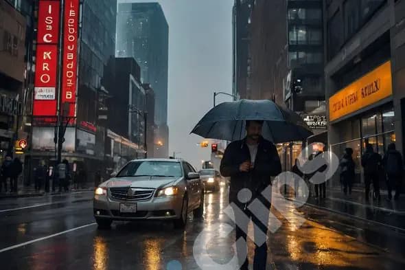 Rainy City Street
