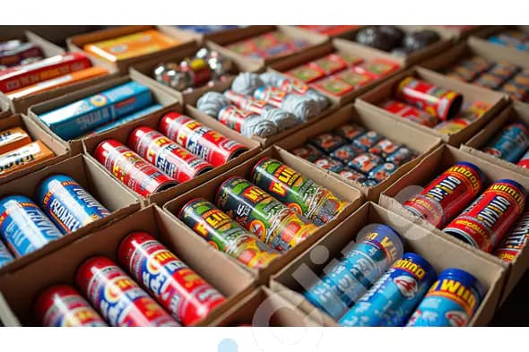 Assorted Fireworks Display in Boxes