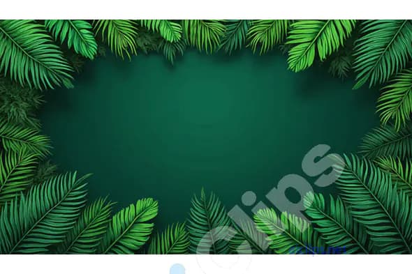 Tropical Leaf Frame Background