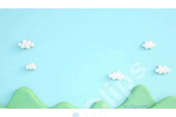 Minimalistic Pastel Hills and Clouds Background