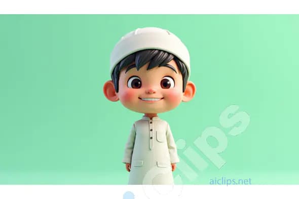 Adorable Child in Traditional White Attire