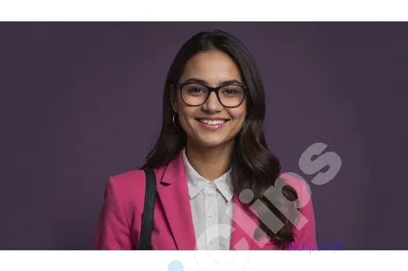 Confident Young Professional Woman in Pink Blazer