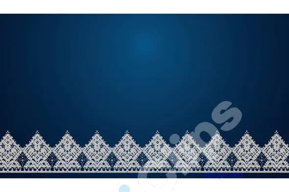 Navy Blue Background with White Geometric Border Pattern