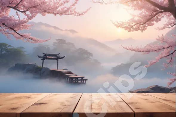 Serene Cherry Blossom View