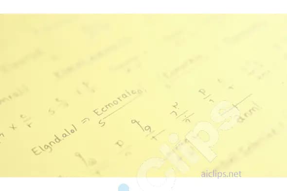 Abstract Mathematics Formulas on Yellow Background