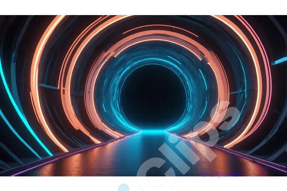 Futuristic Neon Tunnel