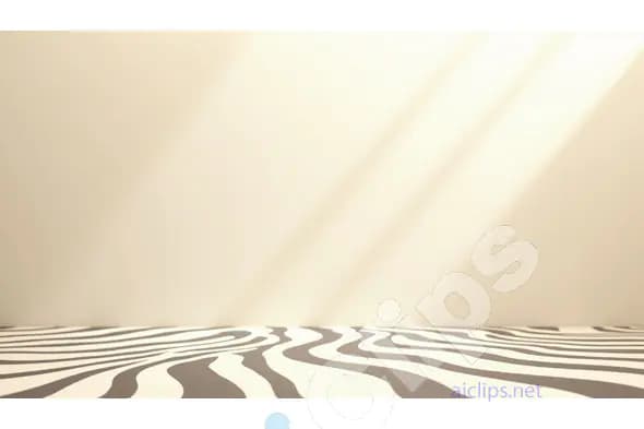 Minimalist Zebra Print Floor with Sunlight Shadows