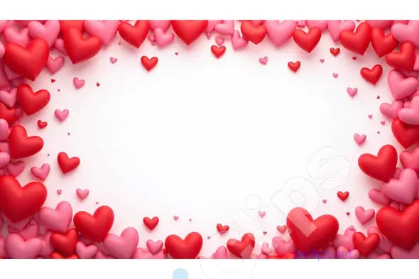 Valentine's Day Heart Frame Background