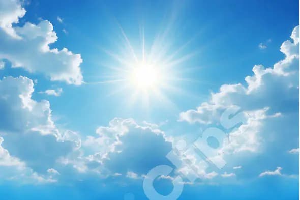 Bright Sun and Clouds