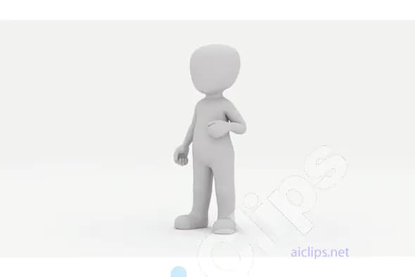 Neutral 3D Character Model in Pose