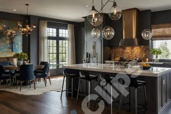 Modern Kitchen and Dining Area