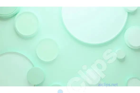 Soft Mint Green 3D Circles Background